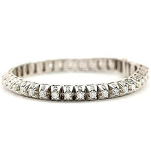 Afbeelding in Gallery-weergave laden, Tennisarmband met witte diamanten 6,35 karaat witgouden sieraden 14K - harrychadent.nl