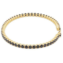 Afbeelding in Gallery-weergave laden, Tennisarmband met zwarte diamanten 5,90 karaat F Vs1 geel goud 14k - harrychadent.nl