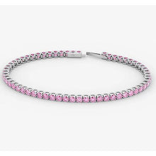 Afbeelding in Gallery-weergave laden, Tennisarmband roze saffier 5,90 karaat witgoud damessieraden - harrychadent.nl