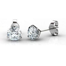 Afbeelding in Gallery-weergave laden, Three Prong Set 4,50 karaat ronde geslepen diamanten Studs Earring 14K - harrychadent.nl