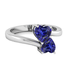 Afbeelding in Gallery-weergave laden, echte heart diamant 1.50karaat ring vooraanzicht