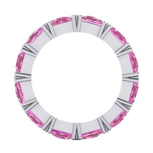 Afbeelding in Gallery-weergave laden, Trilliant Roze Saffier Diamant Eeuwigheid Band 9 Karaat Edelstenen