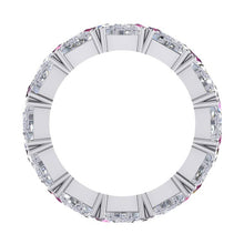 Afbeelding in Gallery-weergave laden, Trilliant Roze Saffier Diamant Eeuwigheid Band 9 Karaat Edelstenen