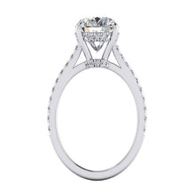 Afbeelding in Gallery-weergave laden, Verborgen Halo ovale diamanten verlovingsring met accenten 5.50 karaat- harrychadent.nl