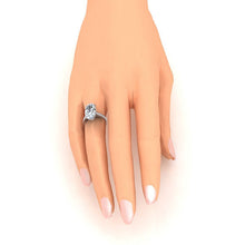 Afbeelding in Gallery-weergave laden, Verborgen Halo ovale diamanten verlovingsring met accenten 5.50 karaat- harrychadent.nl