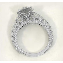 Afbeelding in Gallery-weergave laden, Verlovingsring ronde diamanten ring 3,80 karaat sieraden wit goud 14K - harrychadent.nl