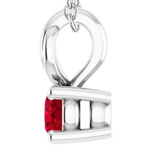 Afbeelding in Gallery-weergave laden, Viertandige ronde robijn hanger 1 karaat - harrychadent.nl