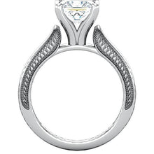 Afbeelding in Gallery-weergave laden, Vintage stijl 2 karaat prinses diamanten solitaire ring wit goud 14K - harrychadent.nl