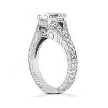 Afbeelding in Gallery-weergave laden, Vintage stijl ovale diamanten verlovingsring 1,51 ct. Wit goud 14K - harrychadent.nl