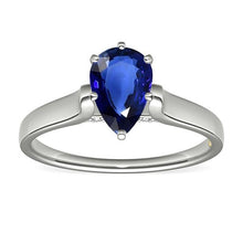Afbeelding in Gallery-weergave laden, echte pear diamant 2karaat ring vooraanzicht