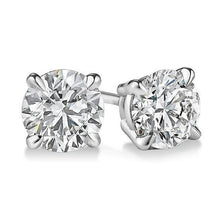 Afbeelding in Gallery-weergave laden, Vrouwen ronde geslepen 4.00 karaat diamanten Stud Earring massief wit goud 14K - harrychadent.nl
