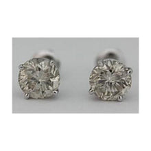 Afbeelding in Gallery-weergave laden, Wit goud 14K ronde 4 karaat diamanten paar studs dames oorbel - harrychadent.nl