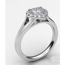 Afbeelding in Gallery-weergave laden, Witgouden 14K hart geslepen met ronde Halo diamanten ring 5,90 Ct - harrychadent.nl