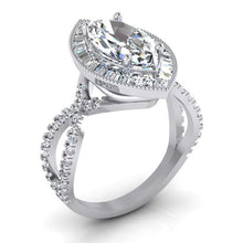 Afbeelding in Gallery-weergave laden, Witgouden Marquise Diamond Halo-verlovingsring 4,50 karaat Nieuw - harrychadent.nl