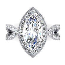 Afbeelding in Gallery-weergave laden, Witgouden Marquise Diamond Halo-verlovingsring 4,50 karaat Nieuw - harrychadent.nl