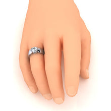 Afbeelding in Gallery-weergave laden, Witgouden Solitaire Ring Voor Heren Ronde Halve Bezel 1,75 Karaat