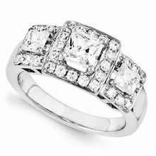 Afbeelding in Gallery-weergave laden, Witgouden drie stenen stijl diamanten verlovingsring 3.50 karaat - harrychadent.nl