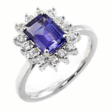 Afbeelding in Gallery-weergave laden, Witgouden ring van 14K 10,75 karaat tanzaniet en diamanten - harrychadent.nl
