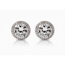 Afbeelding in Gallery-weergave laden, echte round diamant 2.80karaat oorbel vooraanzicht