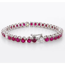 Afbeelding in Gallery-weergave laden, diamant ruby tennis armband 44,75 karaat Prong set vrouwen sieraden - harrychadent.nl