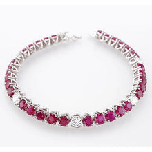 Afbeelding in Gallery-weergave laden, diamant ruby tennis armband 44,75 karaat Prong set vrouwen sieraden - harrychadent.nl