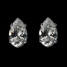 Afbeelding in Gallery-weergave laden, diamanten Dames oorknopjes 3,5 karaat witgoud peer geslepen - harrychadent.nl
