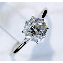 Afbeelding in Gallery-weergave laden, diamanten solitaire ring oude mijn Geslepen 2 karaat klassiek witgoud 14K - harrychadent.nl
