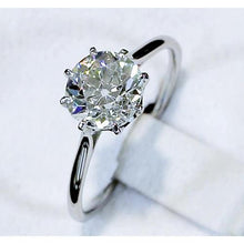 Afbeelding in Gallery-weergave laden, diamanten solitaire ring oude mijn Geslepen 2 karaat klassiek witgoud 14K - harrychadent.nl
