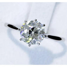 Afbeelding in Gallery-weergave laden, diamanten solitaire ring oude mijn Geslepen 2 karaat klassiek witgoud 14K - harrychadent.nl