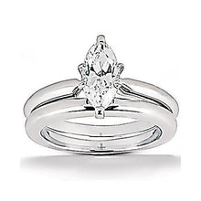 Afbeelding in Gallery-weergave laden, diamanten verloving Solitaire Ring Band Set 1,25 Carat Marquise WG 14K - harrychadent.nl