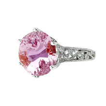 Afbeelding in Gallery-weergave laden, echte oval diamant 21.00karaat ring vooraanzicht