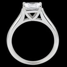 Afbeelding in Gallery-weergave laden, prinses geslepen 1 karaat diamanten solitaire verlovingsring wit goud 14k