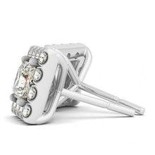 Afbeelding in Gallery-weergave laden, prinses & ronde diamant 2.50 Carat Stud Halo Earring Witgoud 14K - harrychadent.nl