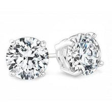 Afbeelding in Gallery-weergave laden, ronde geslepen sprankelende 4,50 karaat diamanten oorknopjes 14K goud - harrychadent.nl