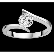 Afbeelding in Gallery-weergave laden, spanning stijl diamant solitaire 2.01 karaat verlovingsring wit goud - harrychadent.nl