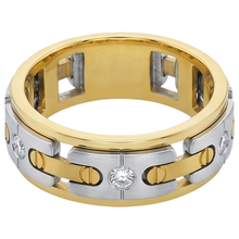 Afbeelding in Gallery-weergave laden, 0.45 Karaat Ronde Echt Diamanten Mannen Verlovingsband Sieraden Nieuw
