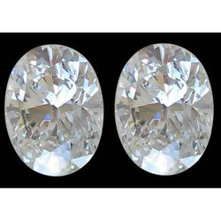 Paar ovale, losse, natuurlijke diamanten van 0,80 karaat, gewonnen uit de aarde, kwaliteit F VS1
