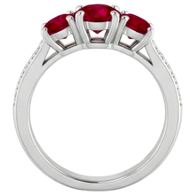 Afbeelding in Gallery-weergave laden, 1.10 karaat Birma Ruby Diamond geaccentueerde ring 14K White Gold New
