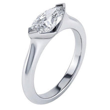 Afbeelding in Gallery-weergave laden, 1.25 Karaats Bezel Set Marquise Geslepen Echt Diamanten Trouwring

