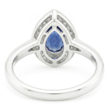 Afbeelding in Gallery-weergave laden, 1.30 Ct Ceylon Sapphire Pear Diamonds Trouwring
