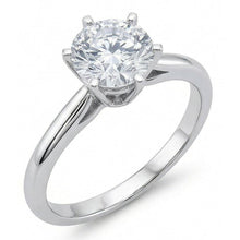 Afbeelding in Gallery-weergave laden, echte round diamant 1.40karaat ring bovenaanzicht
