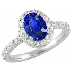 Echte Saffier Ring 1.50 Karaat