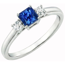 Afbeelding in Gallery-weergave laden, echte princess diamant 1.65karaat ring vooraanzicht
