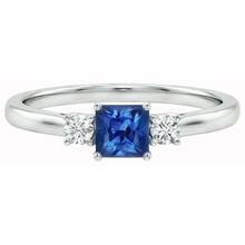 Afbeelding in Gallery-weergave laden, echte princess diamant 1.65karaat ring zijaanzicht

