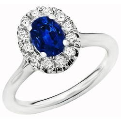 Echte Saffier Ring 1.85 Karaat