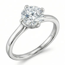 Afbeelding in Gallery-weergave laden, 1 Karaat Ronde Geslepen Solitaire Echt Diamanten Trouwdame Ring 4 Tanden
