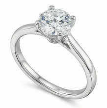 Afbeelding in Gallery-weergave laden, 1 Karaat Ronde Geslepen Solitaire Echt Diamanten Trouwdame Ring 4 Tanden
