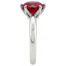 Afbeelding in Gallery-weergave laden, 1 Karaat Ronde Rode Robijn Verlovings Ring Solitaire Edelsteen
