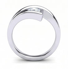 Afbeelding in Gallery-weergave laden, 1 Karaat Solitaire Rond Geslepen Echt Diamanten Verlovingsring Bar Set
