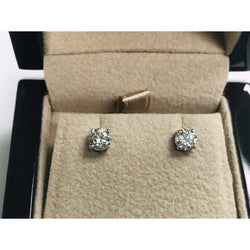 0,50 karaat Fijne Diamant Oorhangers in 14K Witgoud